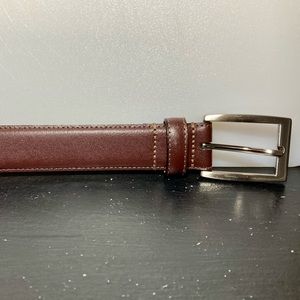 Men’s Brown Leather Brooks Brothers Dress Belt Sz 34 - EUC